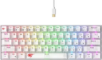 Produktbild von Havit KB903L - Gaming-Tastatur (transparent weiß)