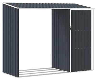 Immagine prodotto di Capanno da giardino 2-in-1 – Colore antracite – Acciaio zincato – 245x98x159 cm