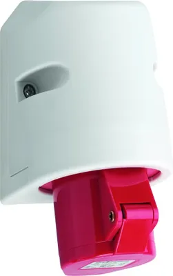 Zdjęcie produktu dla ABL CEE Wandsteckdose, IP44, 32A, 4-biegunowy, 400V, 6h, rot D42S31