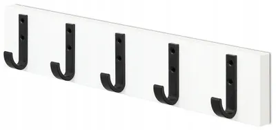 Produktbild von FURNITECO Universal Wandgarderobe Weiß 5 Haken