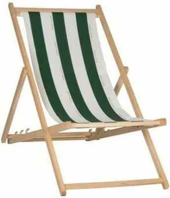 Image de PRIVATGARTEN Chaise longue Cancale - Toile résistante - Vert
