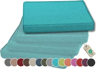 Produktbild von Stuhlkissen - Polsterauflage Auflage für Stühle FK5 (40x40, Himmelblau, 1)