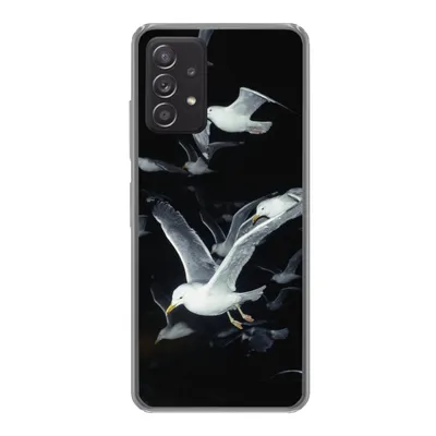 Produktbild von MuchoWow® Handyhülle Schutzhülle Hülle für Samsung Galaxy A53 5G Vogel - Schwarz - Schwarm Silikon Softcase Handy Hülle - Schutzabdeckung