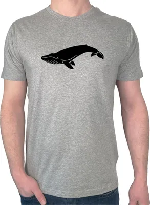 Produktbild von Huuraa Herren T-Shirt Wal Silhouette XL Sport Grey Bio Baumwolle Fairtrade Herrenshirt Geschenkidee