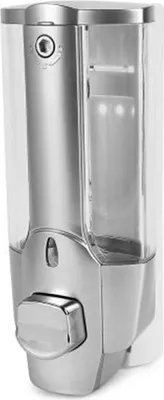 Obrázek produktu pro Nástěnný dávkovač mýdla 350 ml, uzamykatelný, nepropustný, vodotěsný, manuální, do kuchyně a koupelny, stříbrný