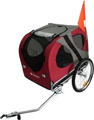 Produktbild von Hundefahrradanhänger Starline Original L - Rot - Faltbar - Hundeanhänger - Fahrradanhänger für Hunde bis 40 kg