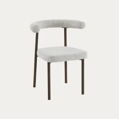 Obrázek produktu pro Židle HOMLA NOVARO, béžovo-hnědá, rozměry 53,5 × 61 × 75,5 cm