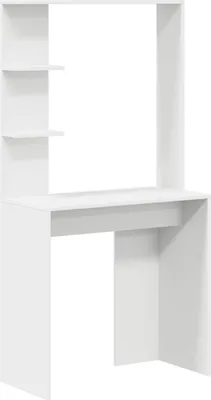 Obrázek produktu pro vidaXL Psací stůl s policí Bílý 78,5 x 37 x 154,5 cm Materiál na bázi dřeva