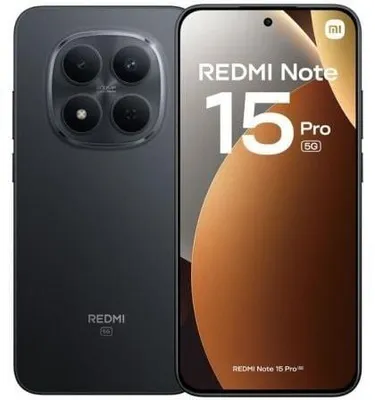 Productafbeelding van Xiaomi Redmi Note 15 Pro 5G, dual SIM, 8GB RAM, 512GB opslag - Zwart