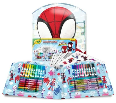 Immagine prodotto di Set da disegno Crayola Spider-Man - Valigetta creativa da 40 pezzi per bambini
