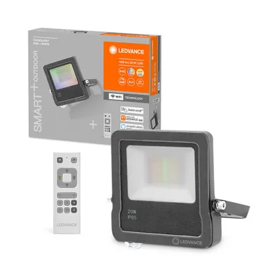 Image de LED Smart Projecteur Gris Foncé IP65 20W RGBW Chaud Wifi Télécommande