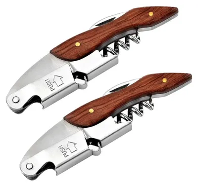 Two corkscrews are shown against a white background.