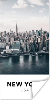 Produktbild von MuchoWow® Poster New York - Amerika - Wasser 20x40 cm - Plakat - Foto