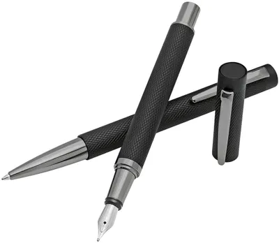 Produktbild von Wedo 260 95301, Schwarz, Dunkles Grau, 2 Stück(e), Kugelschreiber + Füllfederhalter