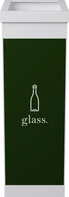 Image de PAPERFLOW CTSGL.13 PAPERFLOW Poubelle à tri sélectif 60,0 l blanc, vert