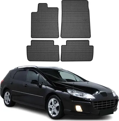 Zdjęcie produktu dla 2004-2011 Peugeot 407 kombi dywaniki podłogowe TPE czarne 4 szt