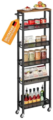 Immagine prodotto di VASAGLE, carrello portante, stretto, con 6 ripiani, dimensioni 45,4 x 15 x 131,4 cm