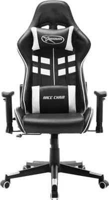 Produktbild von vidaXL Gaming-Stuhl Schwarz und Weiß Kunstleder