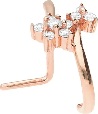 Produktbild von Nasenpiercing, Nasenstecker Chirurgenstahl Nasenstecker KRISTALLBLUME
