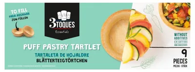 Zdjęcie produktu dla Quiche z ciasta francuskiego 3Toques, gotowe do nadzienia, 113 g