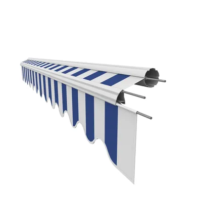 Produktbild von VANA Markisenstoff mit Volant für 3 x 2 m Markisen Markisenersatzstoff fertig genäht Maß Bespannung 2,82 x 2 m und Volant 2,82 x 0,21 m Design SPD022