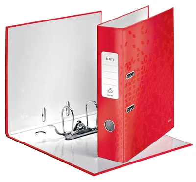Produktbild von Ordner Wow A4 Kunststoff 80mm rot Packung mit 10 Stück