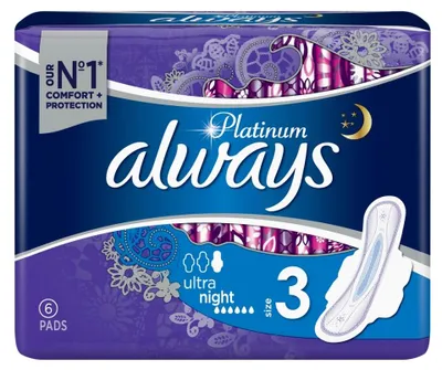 Obrázek produktu pro Always vložky Ultra Platinum Night 6ks
