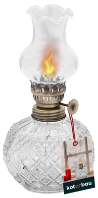Petroleumlampe Glas 19 cm, Mini-Campinglampe, Vintage-Laterne