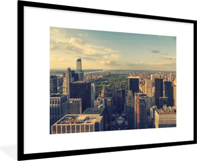 Produktbild von MuchoWow® Gerahmtes Poster New York - Central Park - USA 90x60 cm - Poster mit Schwarzem Bilderrahmen Wandposter Rahmen Foto Bilder - Wanddekoration - Fotos