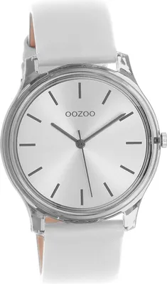 Produktbild von Oozoo Leder Damen Uhr Analog Quarzuhr Armband grau Timepieces D2UOC11137