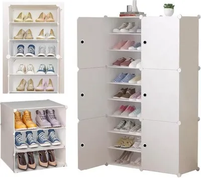 Zdjęcie produktu dla Szafka na Buty Obuwie Modułowa Szafa Regał Organizer 18 Półek