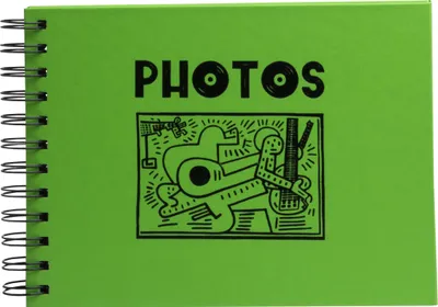 Produktbild von Exacompta 15184E Fotoalbum mit Spiralbindung, 50 schwarze Seiten, Musicart - Grün