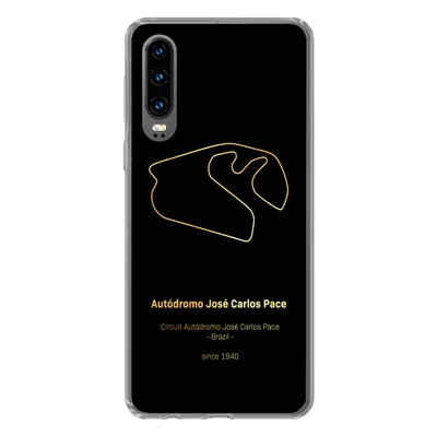 Produktbild von MuchoWow® Handyhülle Schutzhülle Hülle für Huawei P30 Brasilien - F1 - Rennstrecke Silikon Softcase Handy Hülle - Kartenbesitzer
