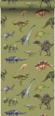 Immagine prodotto di Sanders & Sanders carta da parati dinosauri verde 50 x 900 cm
