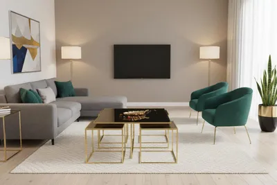 Productafbeelding van Salontafel, modern, minimalistisch, goud, elegant, stijlvol, comfortabel