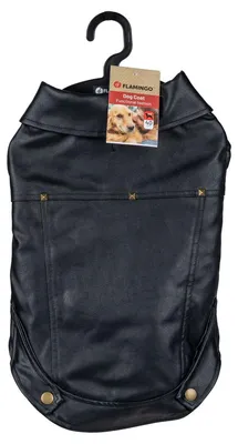 Image de Manteau pour chien Flamingo Sancho noir, longueur du dos : 40 cm