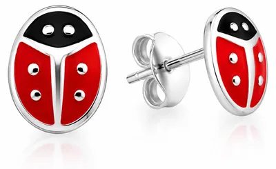 Produktbild von LUISIA Ohrstecker "Kinder Ohrringe Marienkäfer"  925 Silber