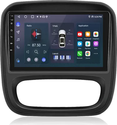 Produktbild von Carplay 9" Android 13 Autoradio 2GB+64GB Für Renault Trafic 3 Opel Vivaro B GPS NAVI WIFI BT DAB+SWC 4Core