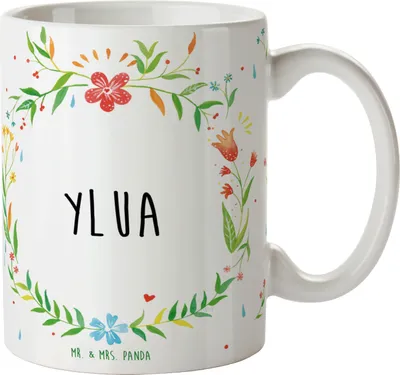 Produktbild von Mr. & Mrs. Panda Tasse Ylua - Geschenk, Trinkbecher, Teetasse, Kaffeebecher, Kaffeetasse, Becher