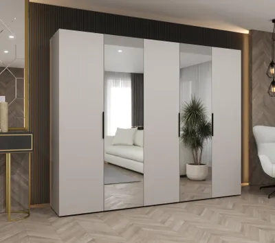 Obrázok produktu pre Šatníková skriňa 250 cm KUBRA - kašmírová / čierna