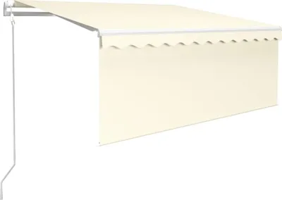 Produktbild von vidaXL Markise Automatisch Einziehbar mit Volant 3,5x2,5 m Creme
