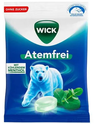 Produktbild von Open Food Hustenbonbons mit Eukalyptus "Atemfrei" - Wick - 72g, Palmöl, 72 g, C, e950, e953, e967, Acesulfam K), 15 %), Xylit, Süßungsmittel (Isomalt, Menthol (0, Eukalyptusöl (0, 3 %), 233 kcal