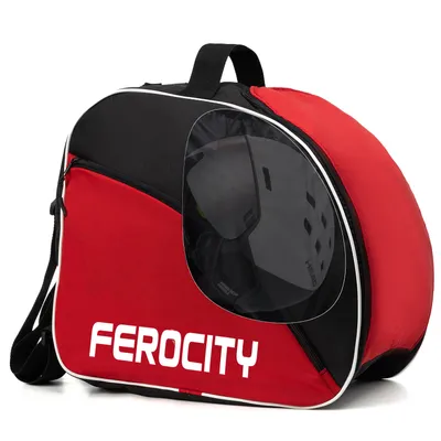 Produktbild von Premium Skischuhtasche, 41x29x35 cm, mit Kordelzug, Seitentasche, Rot Schwarz [054]