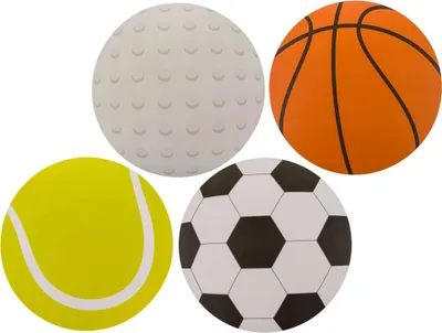 Obrázek produktu pro Stolní podložky - fotbal, basketbal, golf a tenis - sada 4 kusů