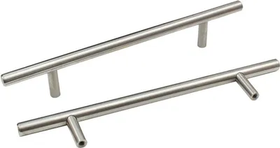 Produktbild von ECHT Edelstahl Stangengriff Möbelgriffe gebürstet Möbelgriff Stangengriffe Griff Ø10mm Edelstahl Massiv 224mm