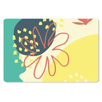 Produktbild von MuchoWow® Schreibtischunterlage Sommer - Blume - Pastell 60x40 cm - XXL Mauspad - Großes Mauspad