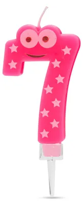 Produktbild von Geburtstagskerze als Zahl 7 für Kuchen und Torten, Partydekoration, 7 x 4 cm