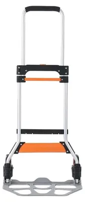 Productafbeelding van Opvouwbare handwagen, draagvermogen 125 kg, verstelbare handgreep, zilverkleurig