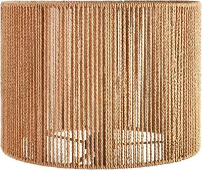 Immagine prodotto di Paralume in stile rustico per la camera da letto o il balcone, realizzato in rattan intrecciato a mano in stile retrò