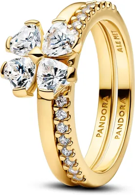 Produktbild von PANDORA Kleeblatt Ringe für Damen, IP Gold, Timeless